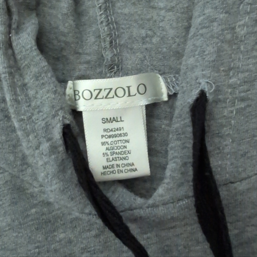 Bozzolo Hooded Short Sleeve Fitted T Shirt Drawstring Dress - Picture 5 of 8